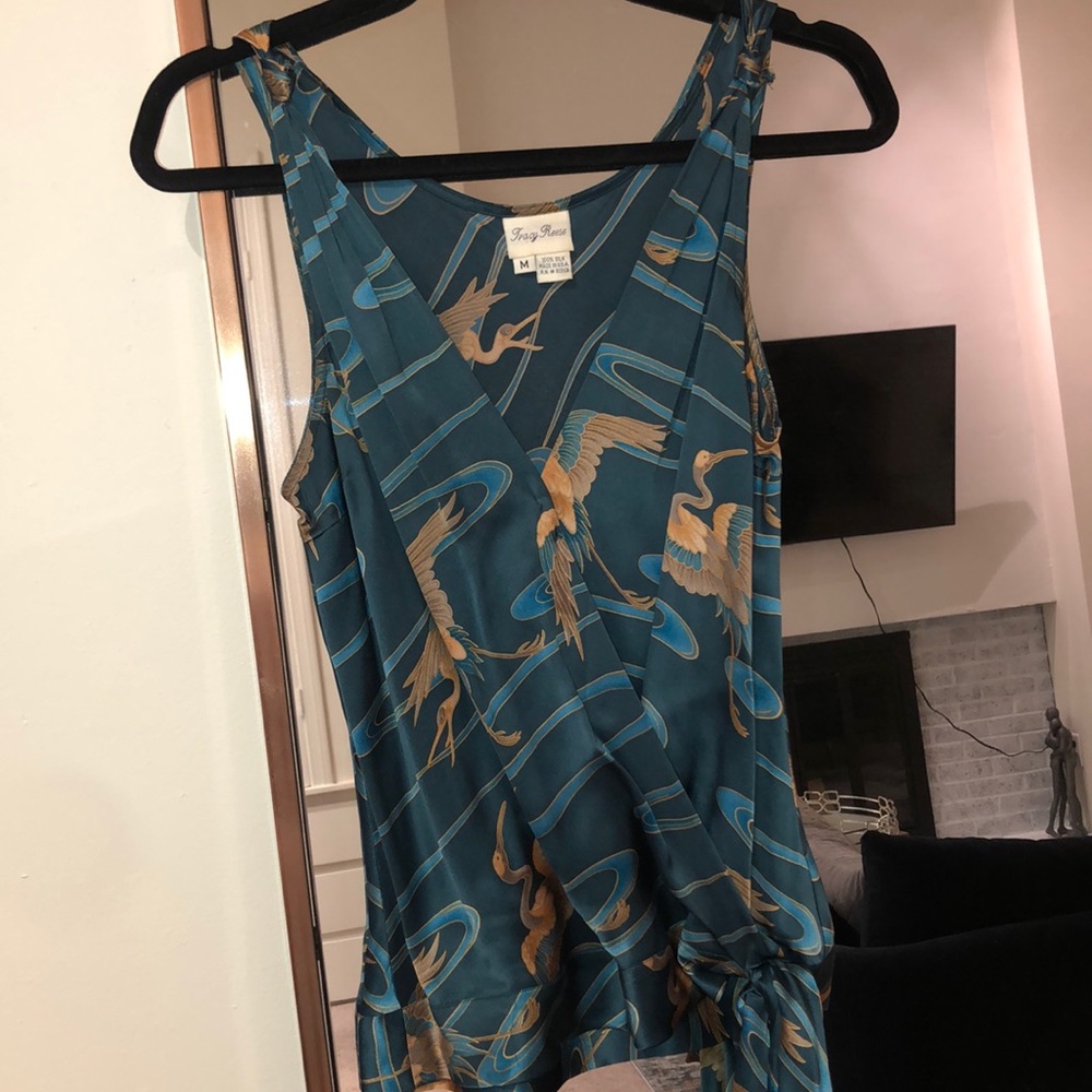 100% silk designer top